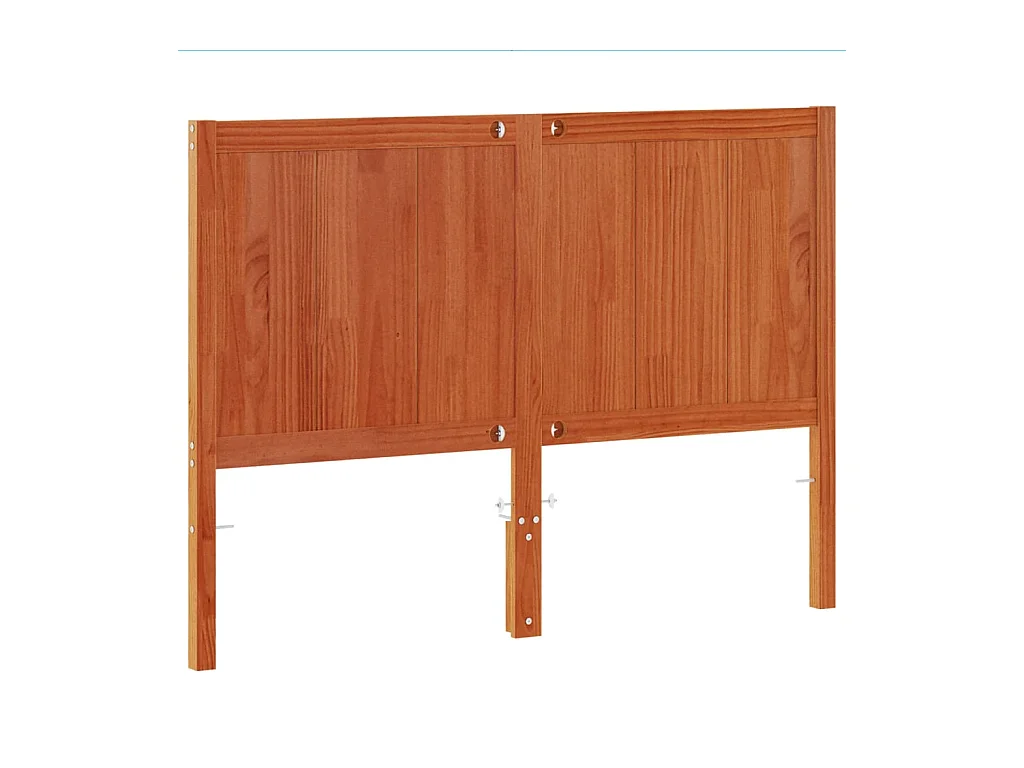 Testiera Marrone Cera 150 cm in Legno Massello di Pino