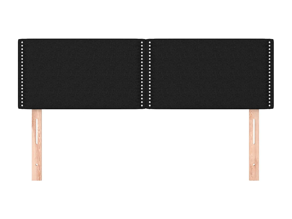 Têtes de lit 2 pcs Noir 72x5x78/88 cm Tissu