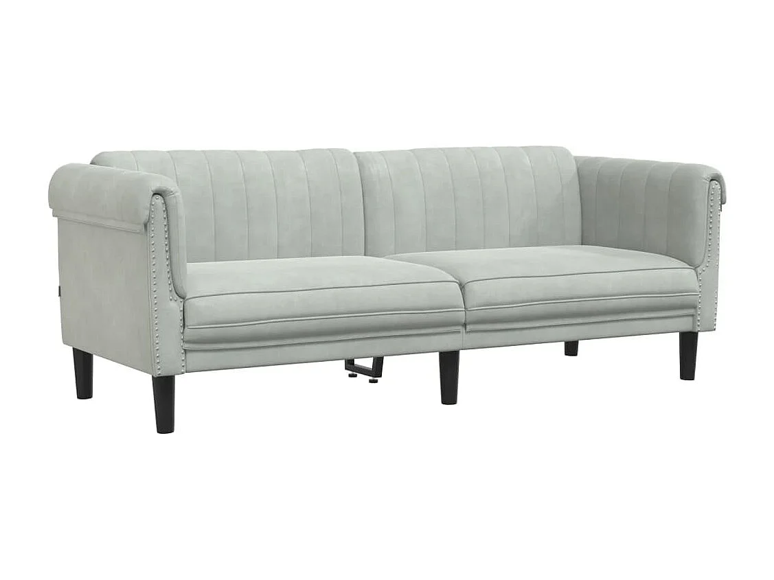 Ensemble de canapés 2 pcs gris clair velours