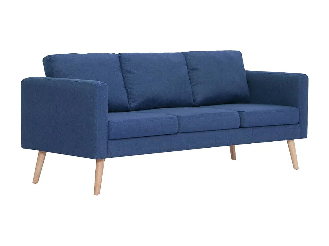 Conjunto de sofás 2 piezas tela azul