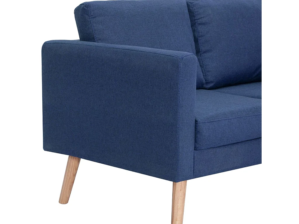 Conjunto de sofás 2 piezas tela azul