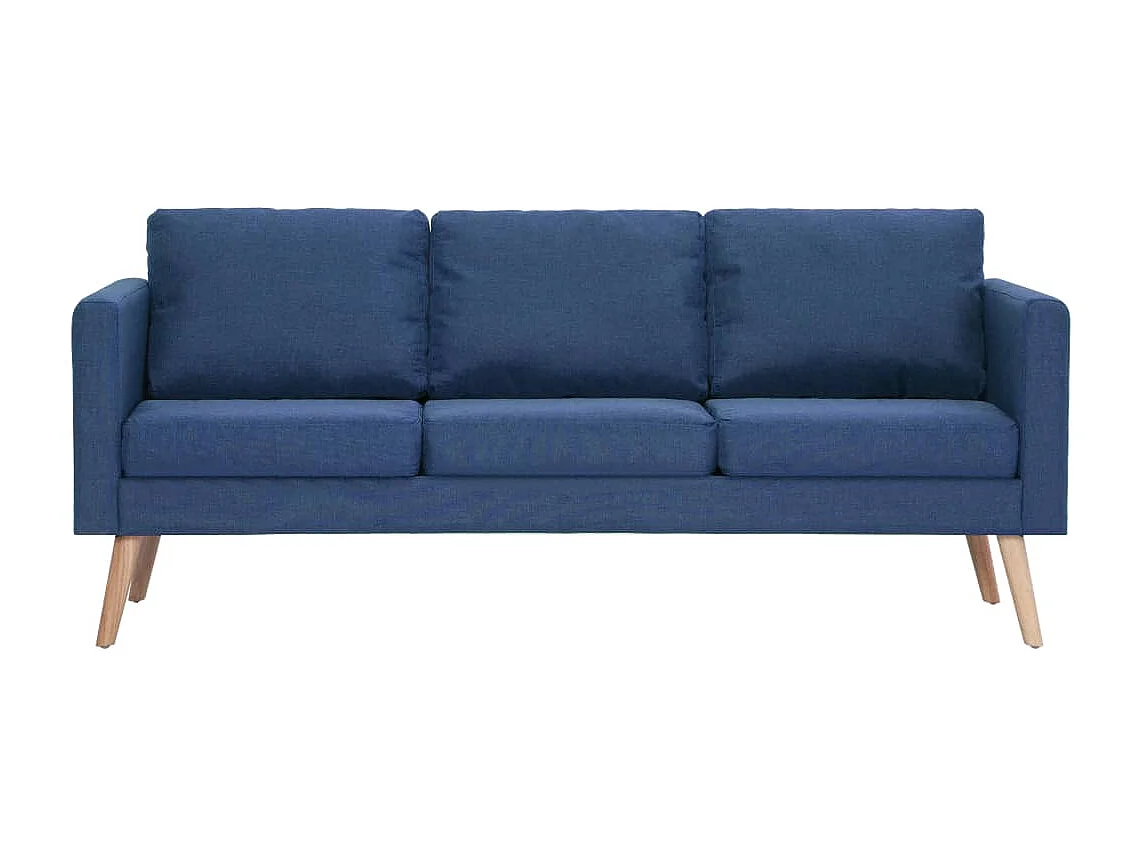 Conjunto de sofás 2 piezas tela azul