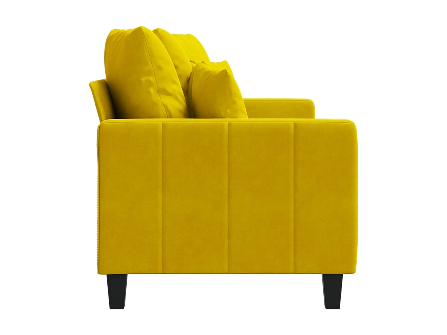 Sofá de 2 plazas terciopelo amarillo 140 cm
