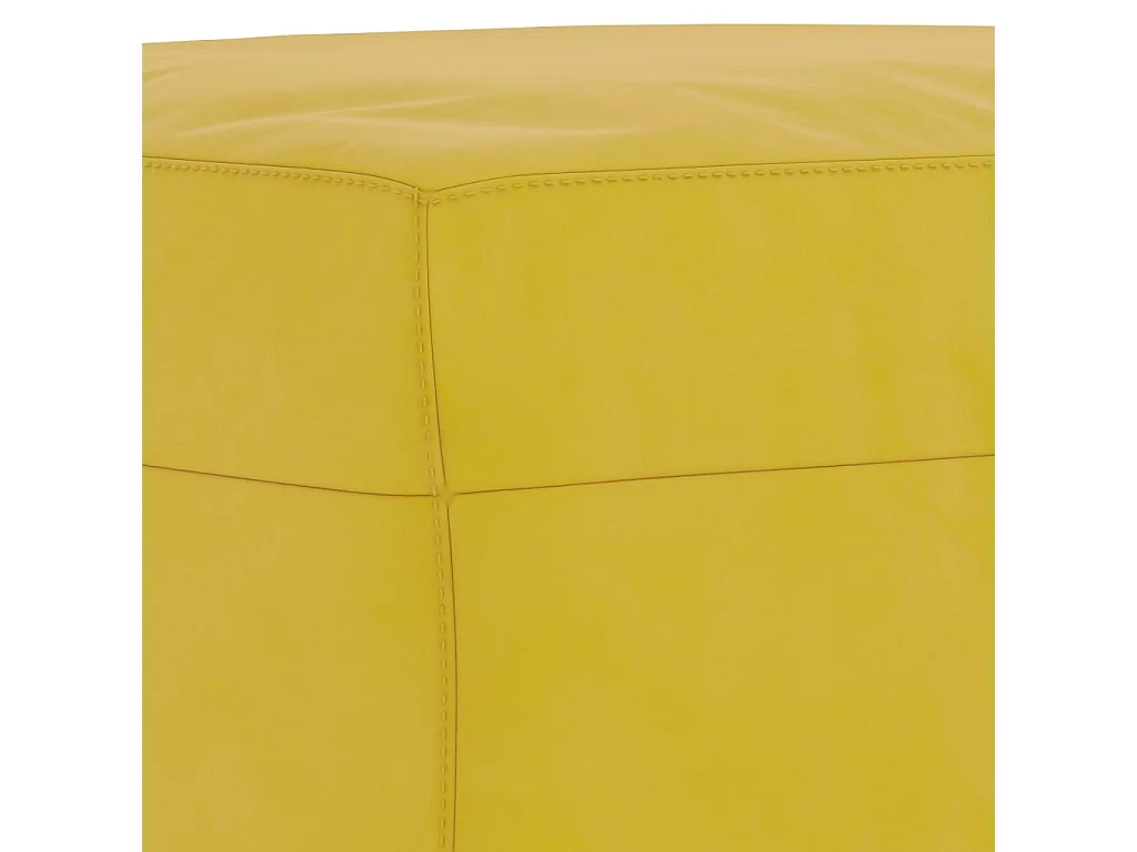 Ensemble de canapés 4 pcs avec coussins jaune velours