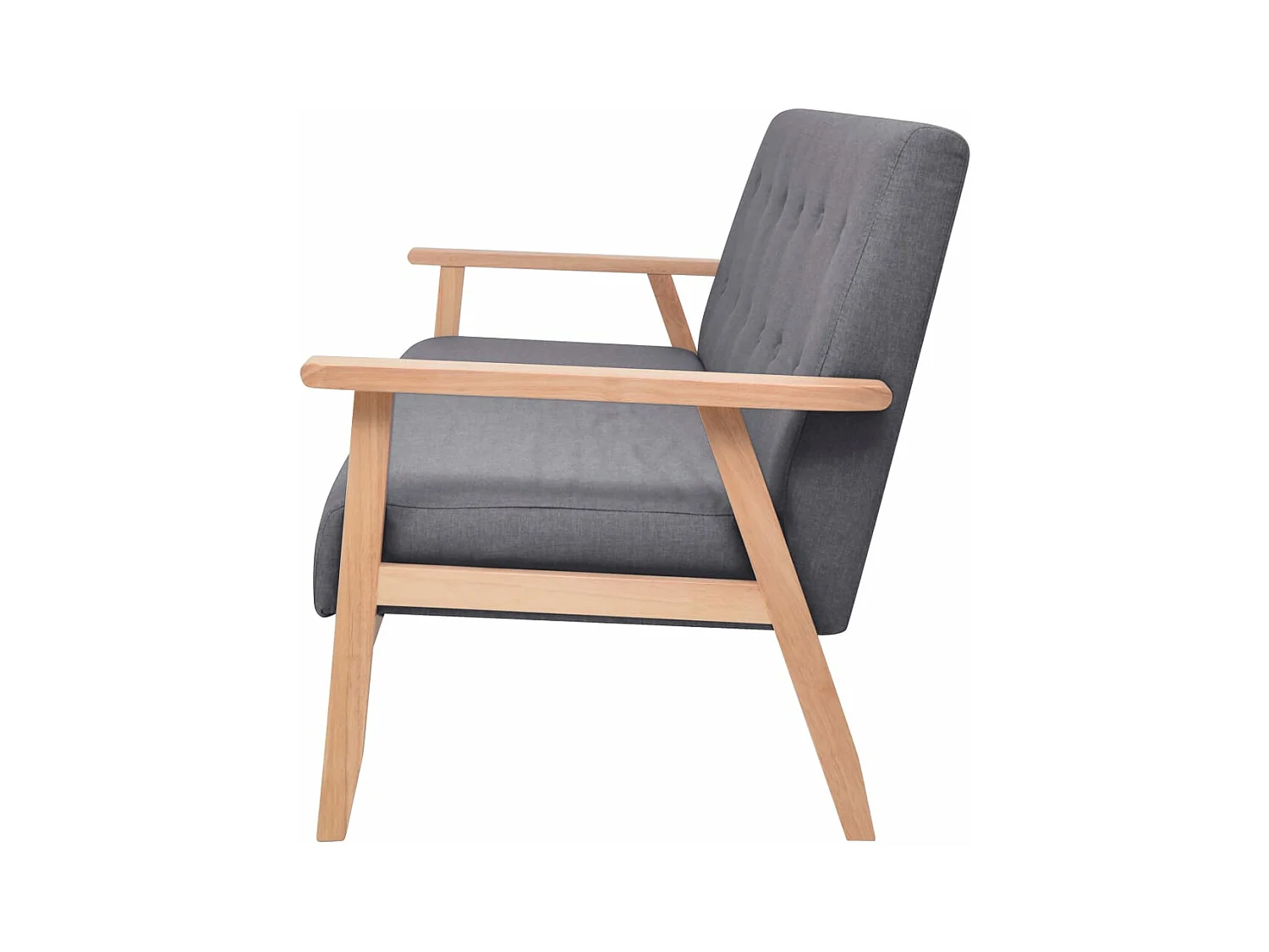 Ensemble de canapés 3 pcs Tissu Gris foncé