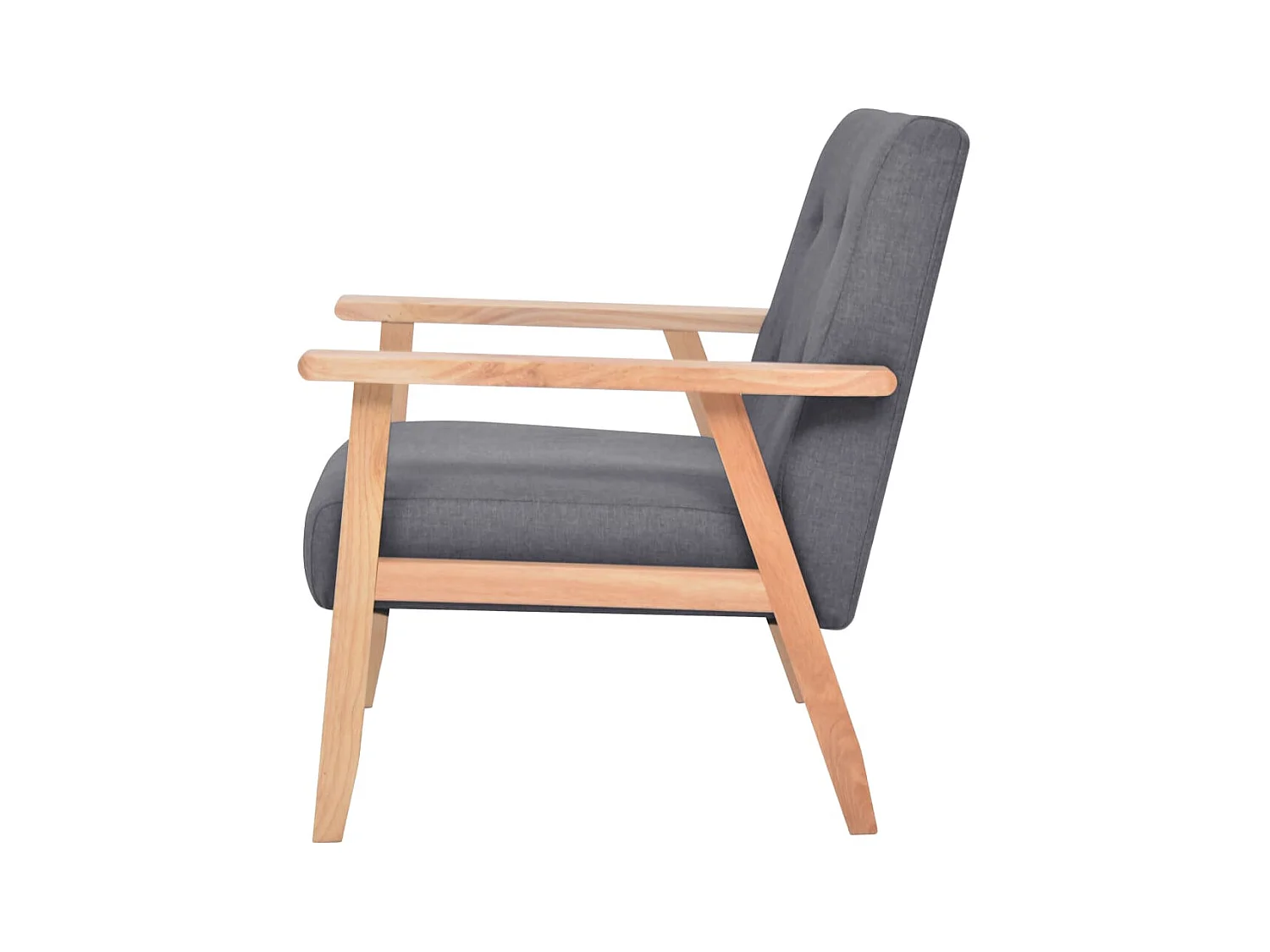 Ensemble de canapés 3 pcs Tissu Gris foncé