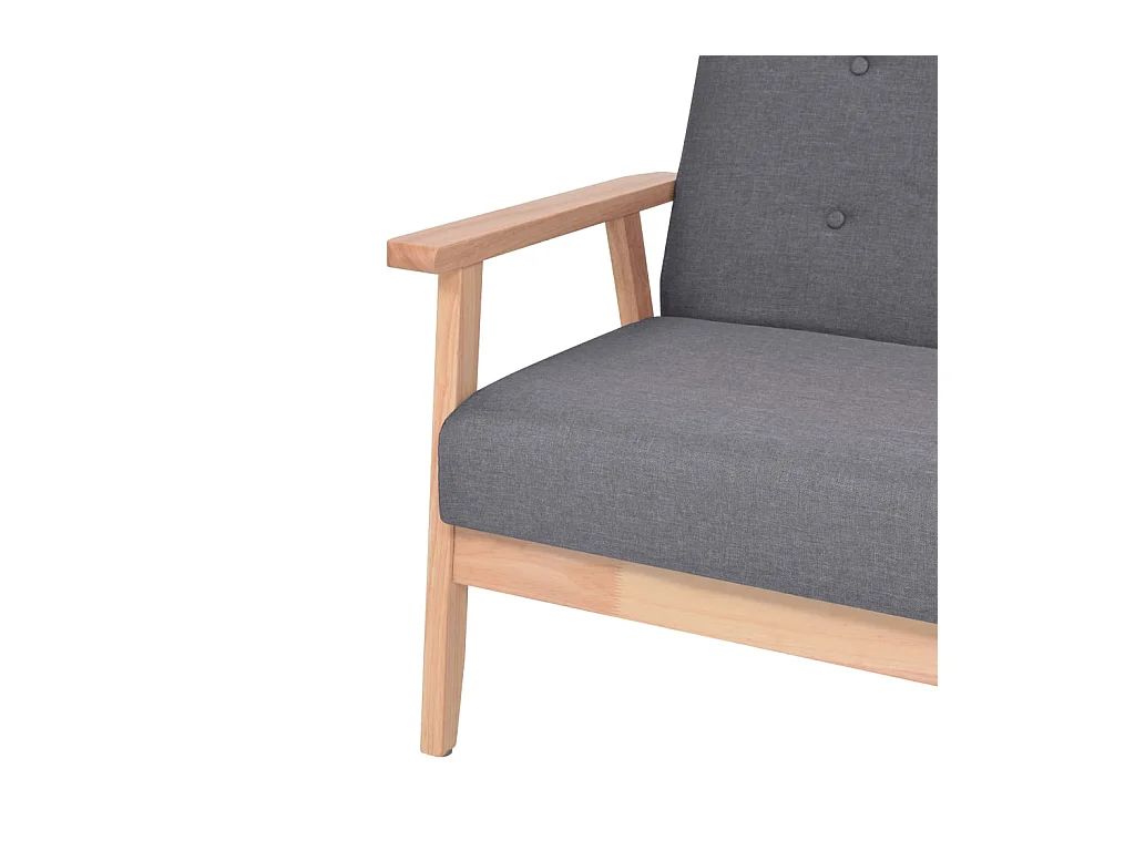 Ensemble de canapés 3 pcs Tissu Gris foncé