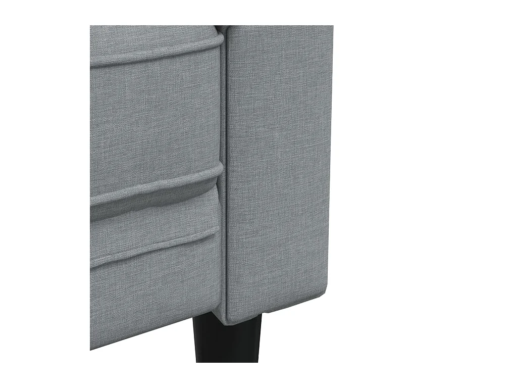 Canapé Chesterfield 2 places gris clair tissu