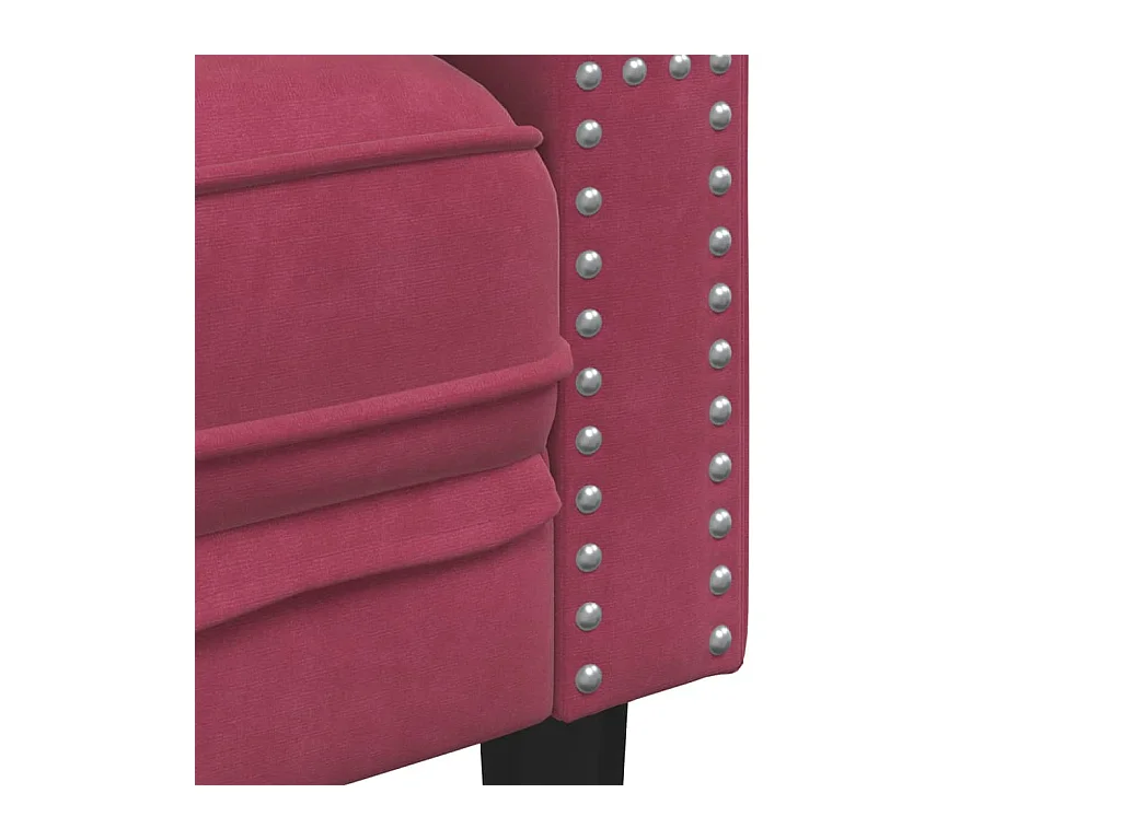 Canapé Chesterfield avec traversins 2 places velours