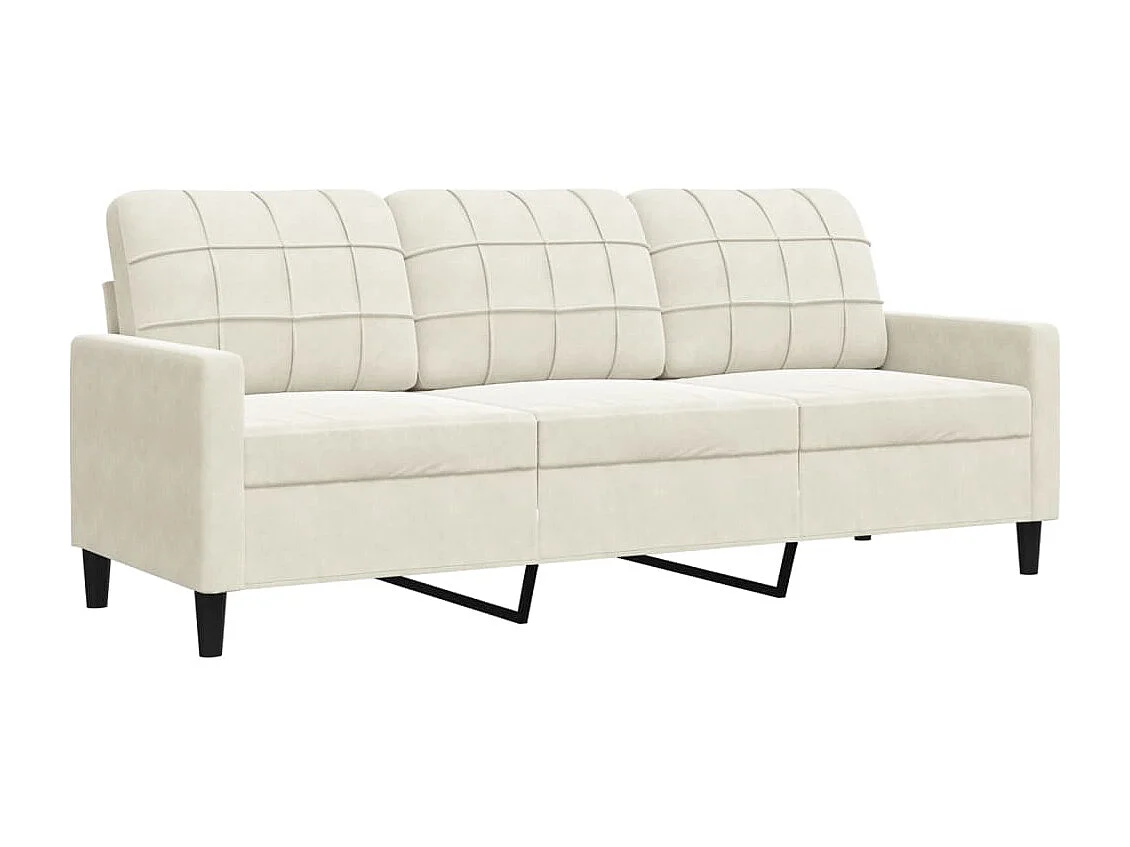 Ensemble de canapés 3 pcs avec coussins et traversins velours