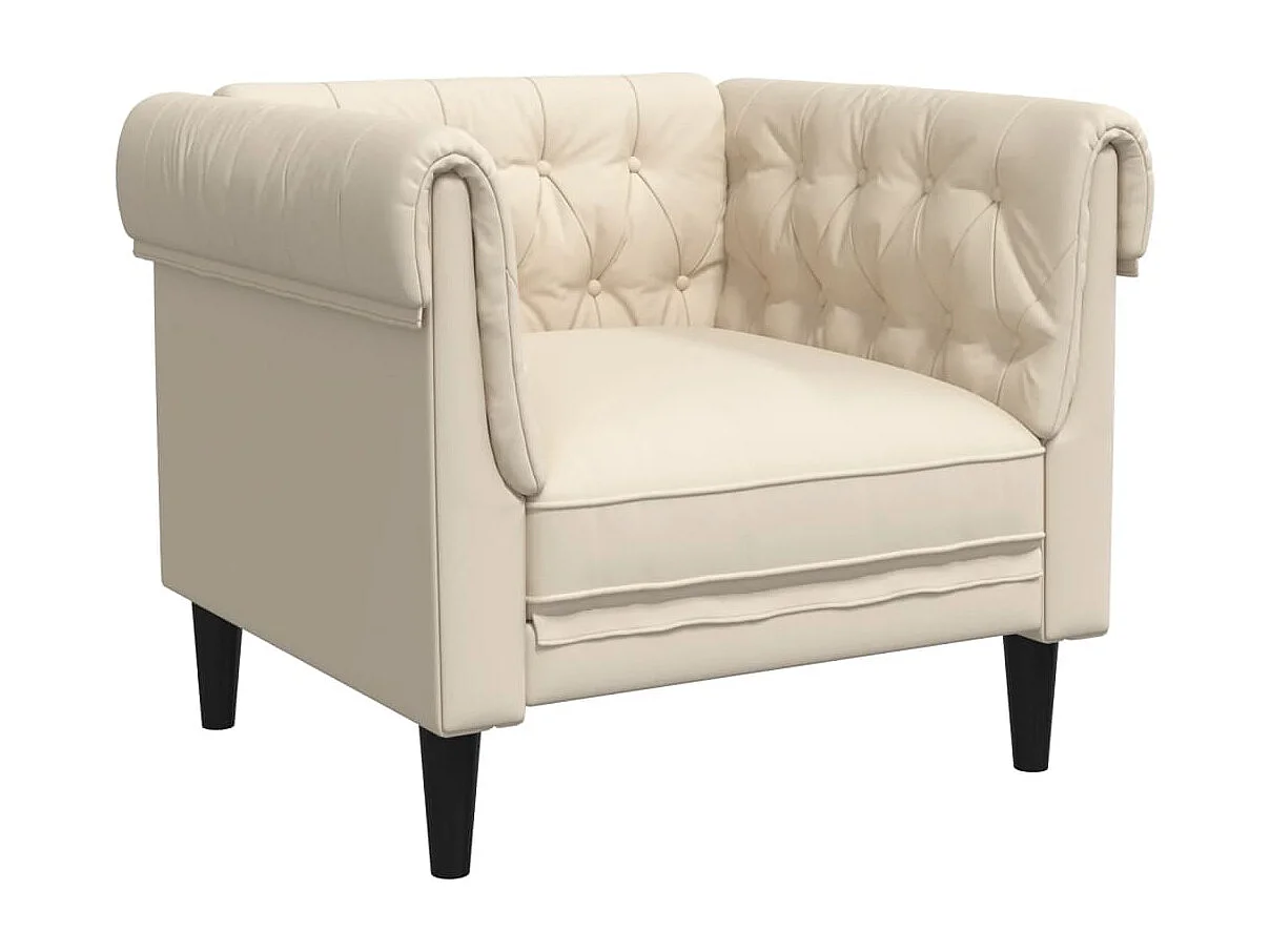 Sillón Chesterfield de lino