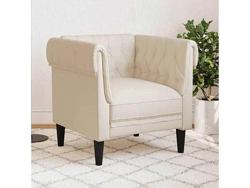 Sillón Chesterfield de lino