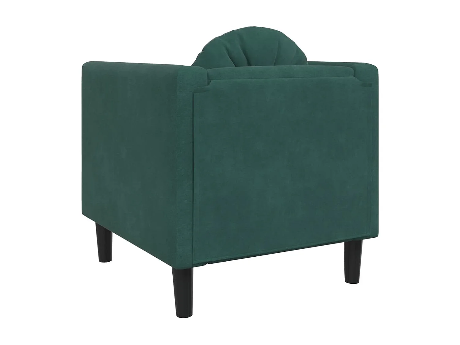 Poltrona com almofadão veludo verde-escuro