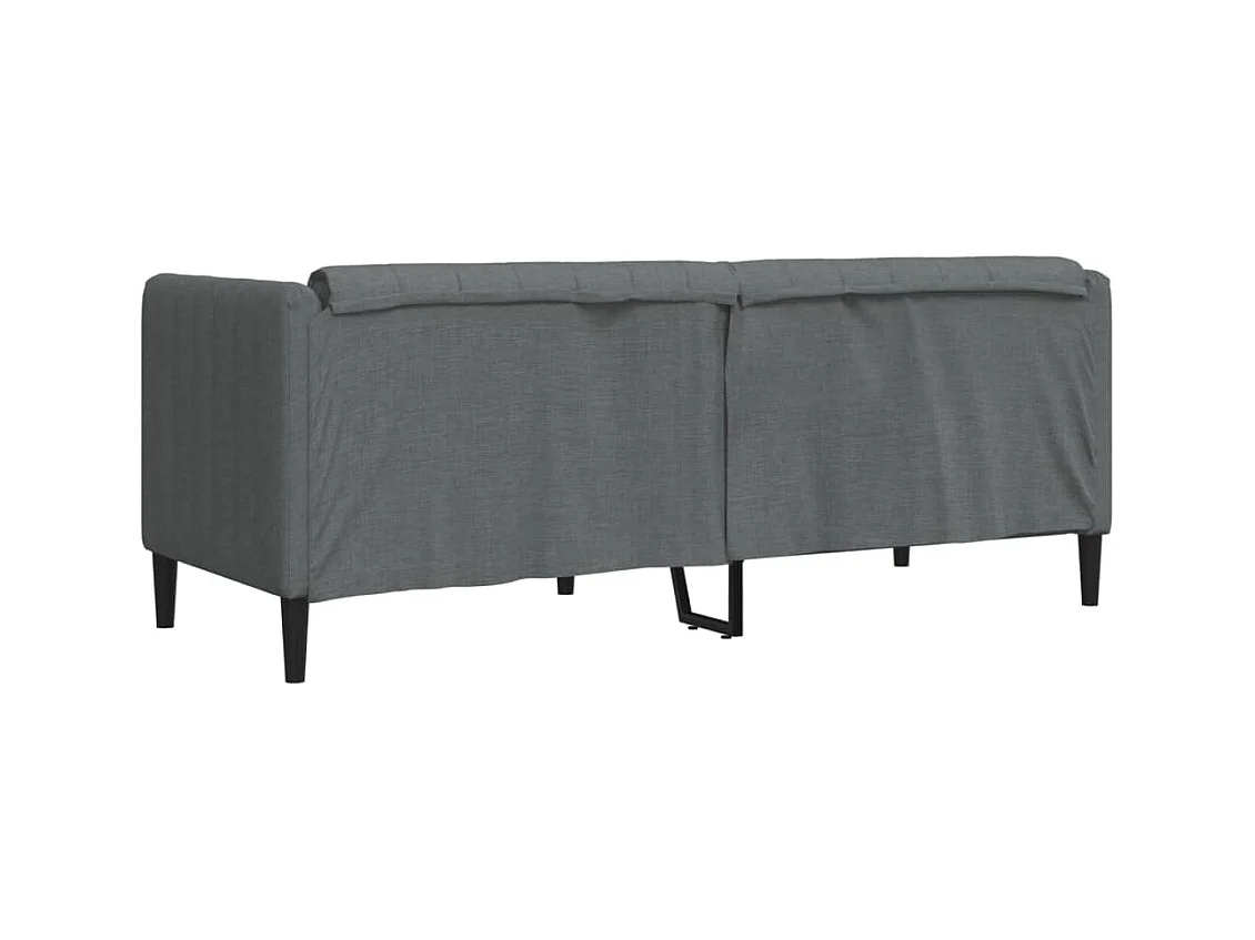Canapé à 2 places gris foncé tissu