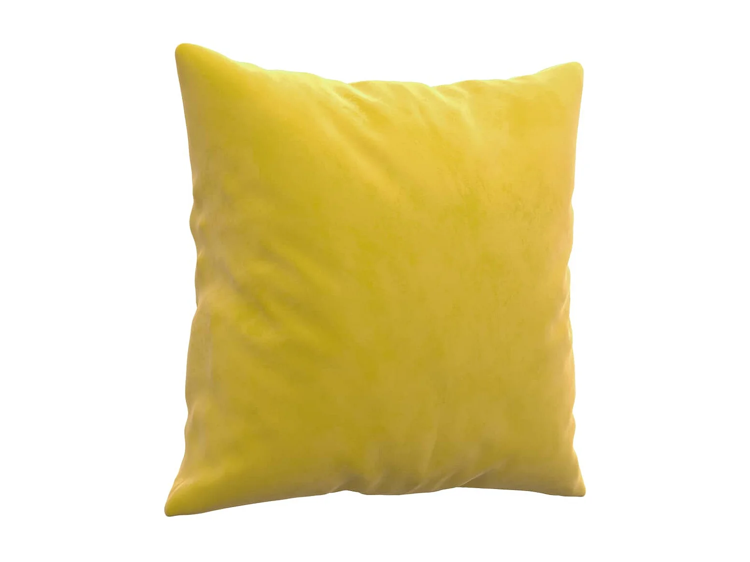 Sofá de 2 plazas con cojines terciopelo amarillo 140 cm