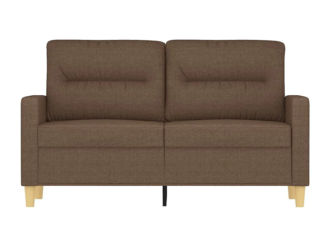 Canapé à 2 places Marron 120 cm Tissu