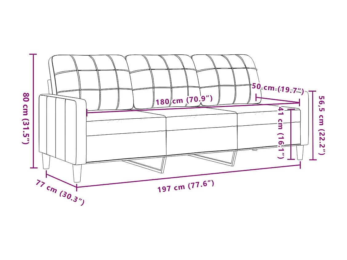 2-delige Loungeset met kussens fluweel bruin