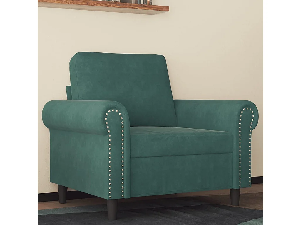 Poltrona Verde Scuro 60 cm Velluto