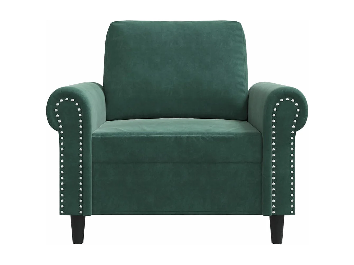 Poltrona Verde Scuro 60 cm Velluto