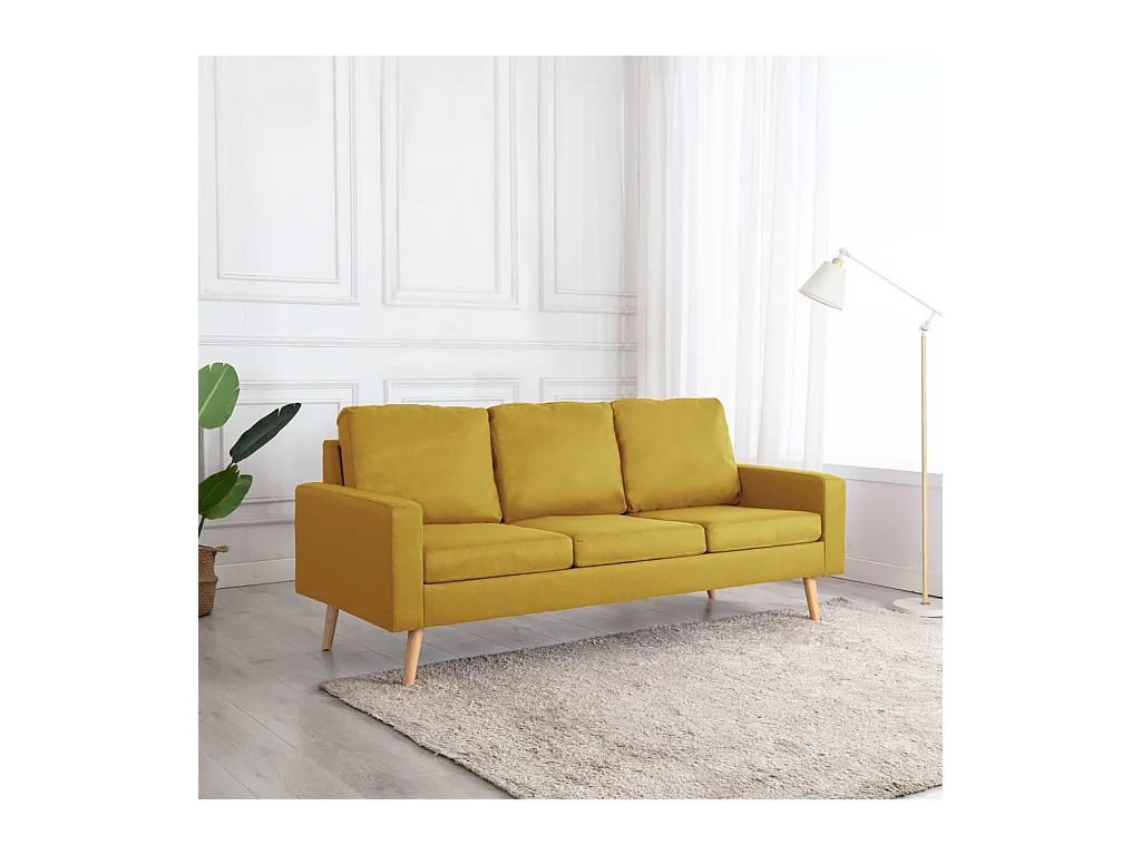 3-Sitzer-Sofa Gelb Stoff