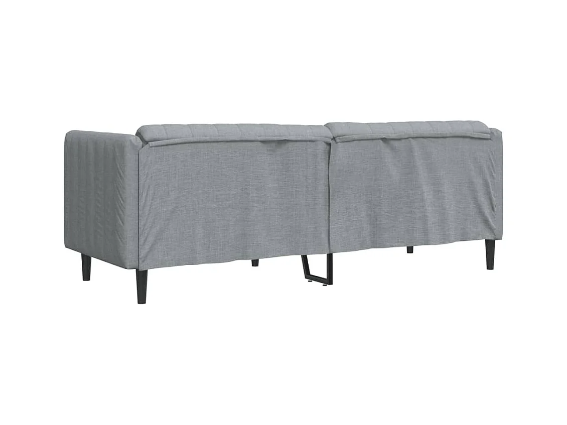 Canapé à 3 places gris clair tissu