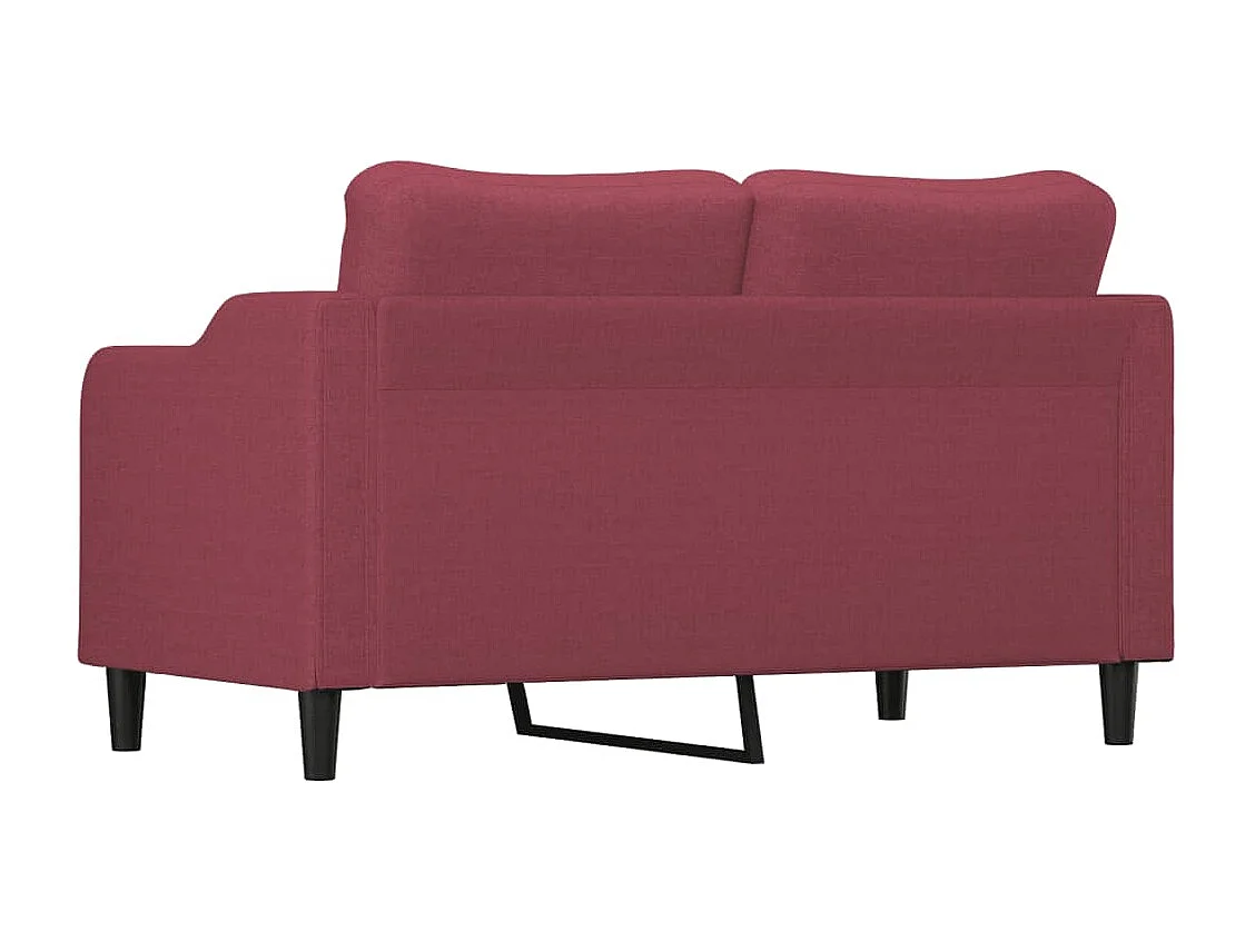 Canapé à 2 places Rouge bordeaux 140 cm Tissu