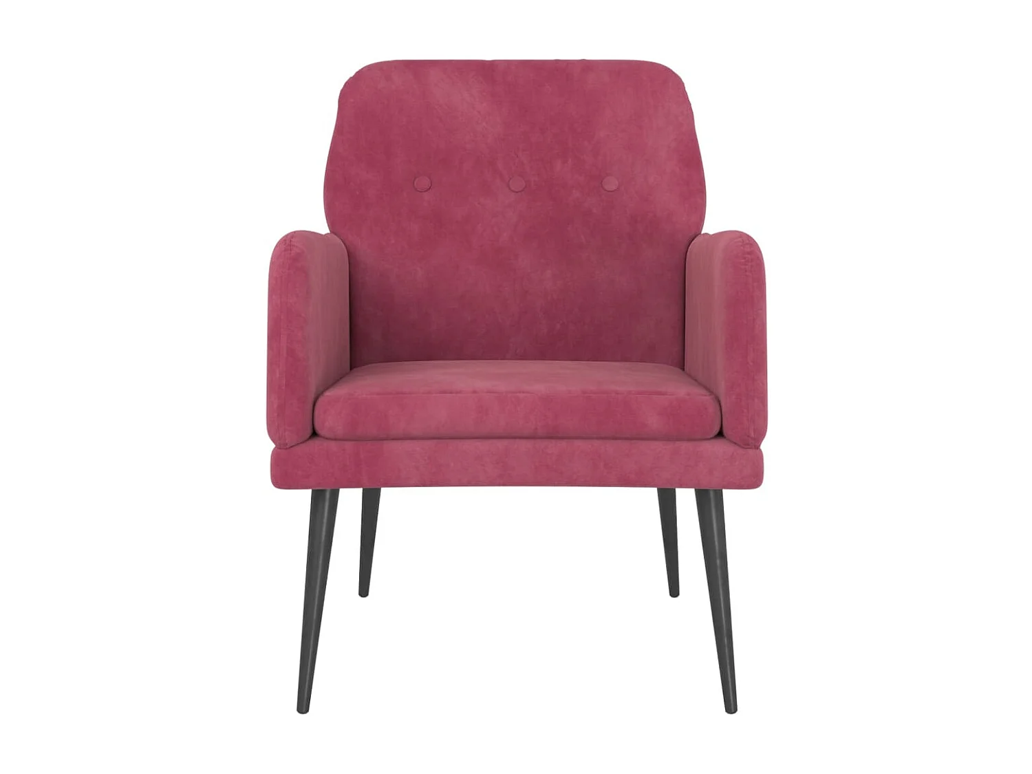 Poltrona Rosso Vino 62x79x79 cm Velluto