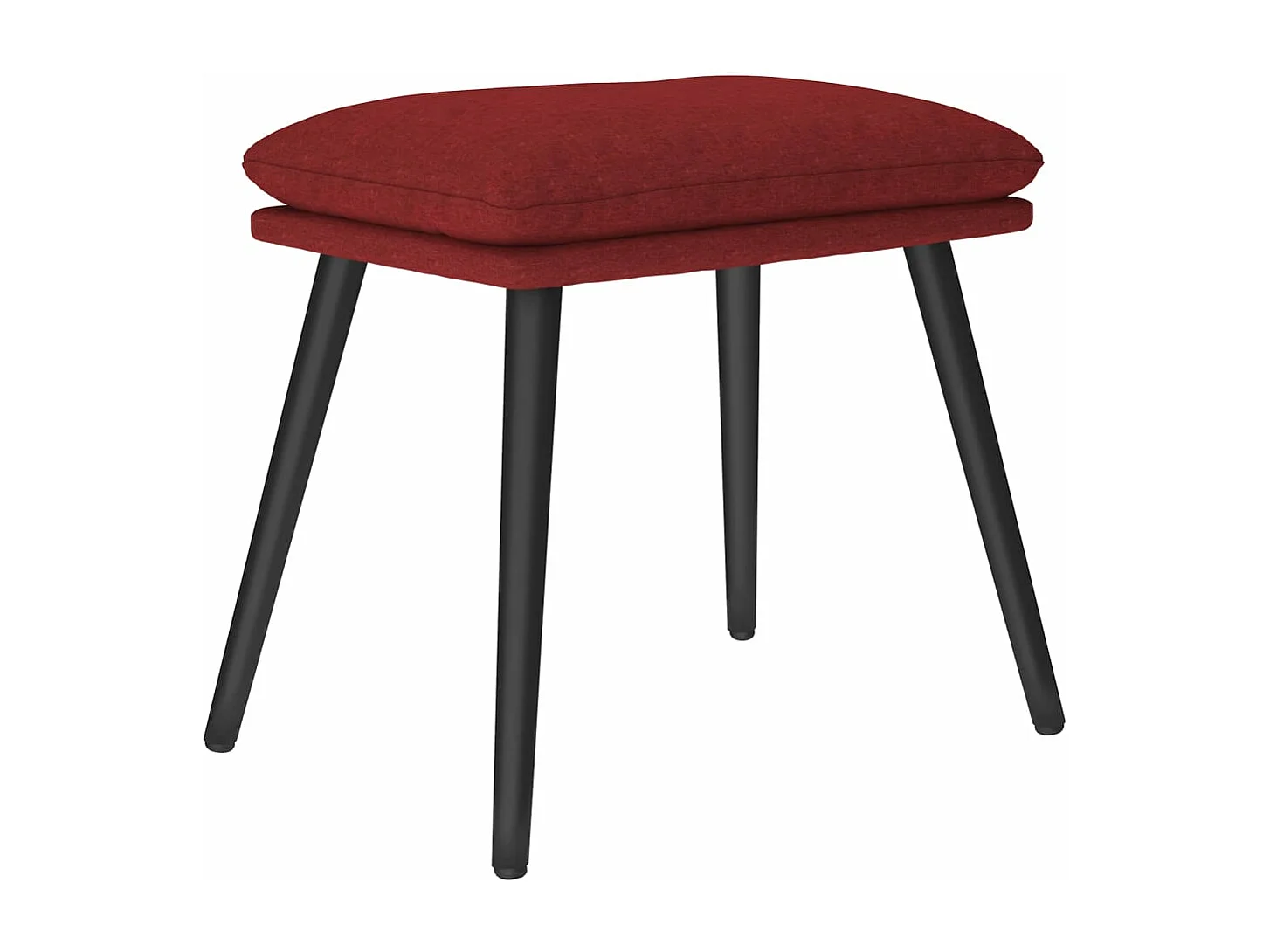 Chaise de relaxation avec tabouret Rouge bordeaux Tissu