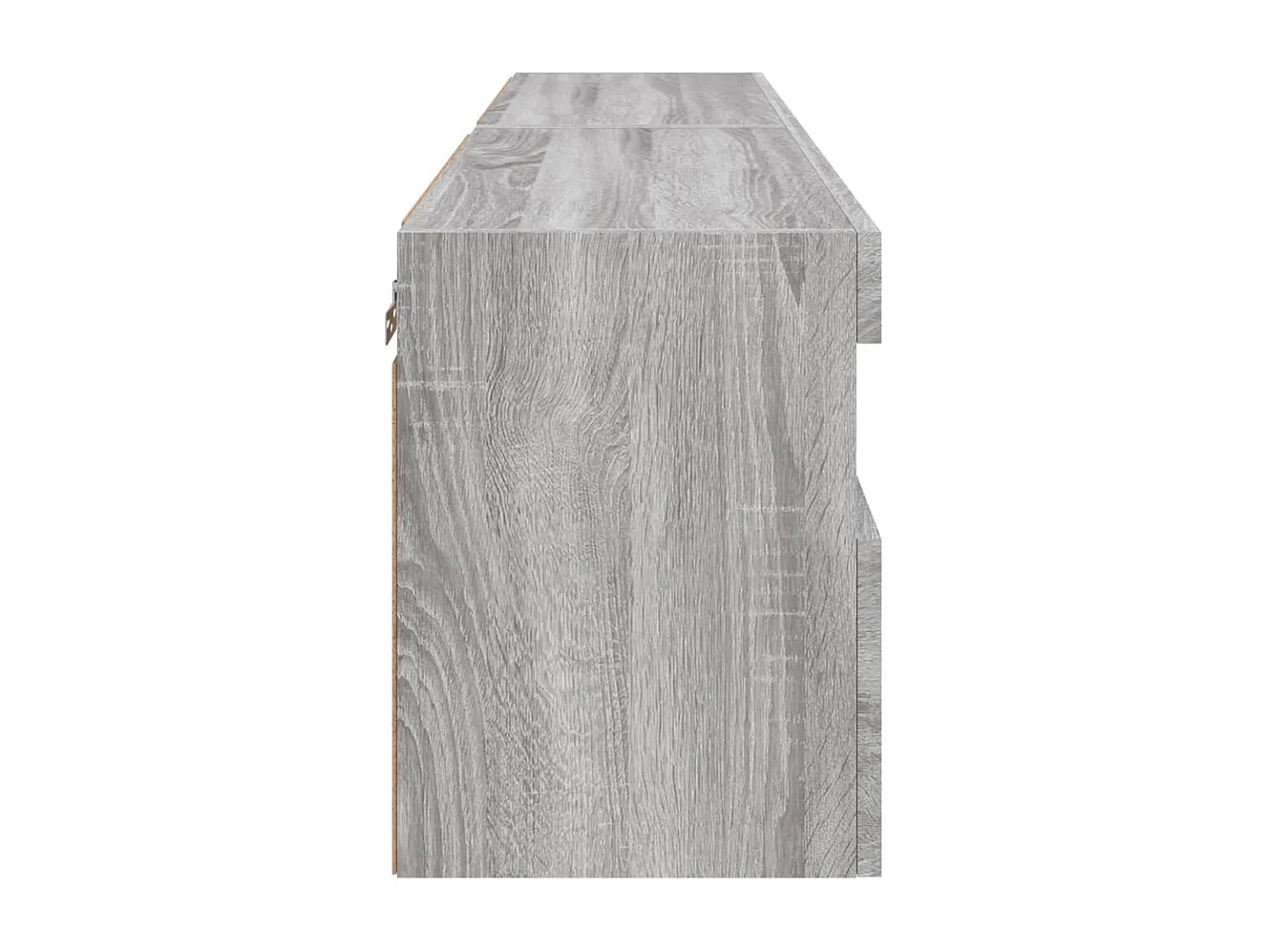 Mobili TV a Parete con Luci LED 2pz Grigio Sonoma 60x30x40 cm