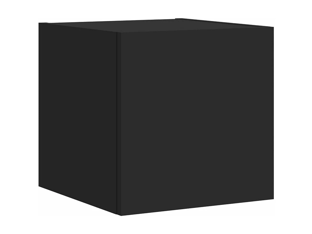 Meubles TV muraux avec lumières LED 2 pcs noir 30,5x35x30 cm