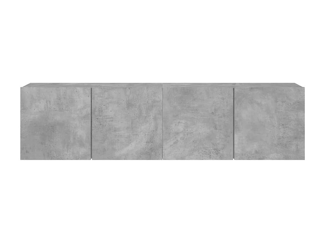 Meubles TV muraux 2 pcs gris béton 80x30x41 cm