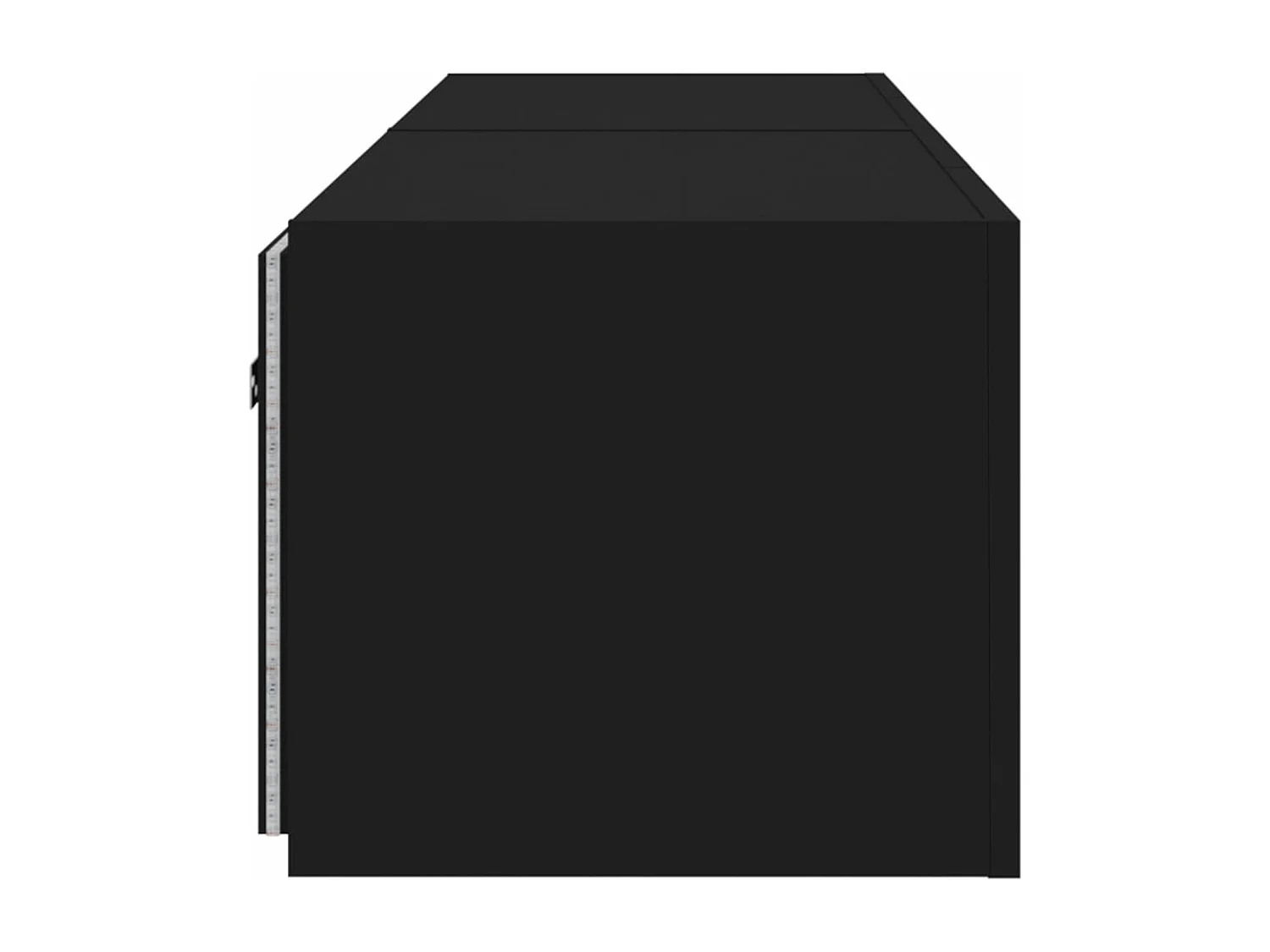 Meubles TV muraux avec lumières LED 2 pcs noir 80x35x31 cm