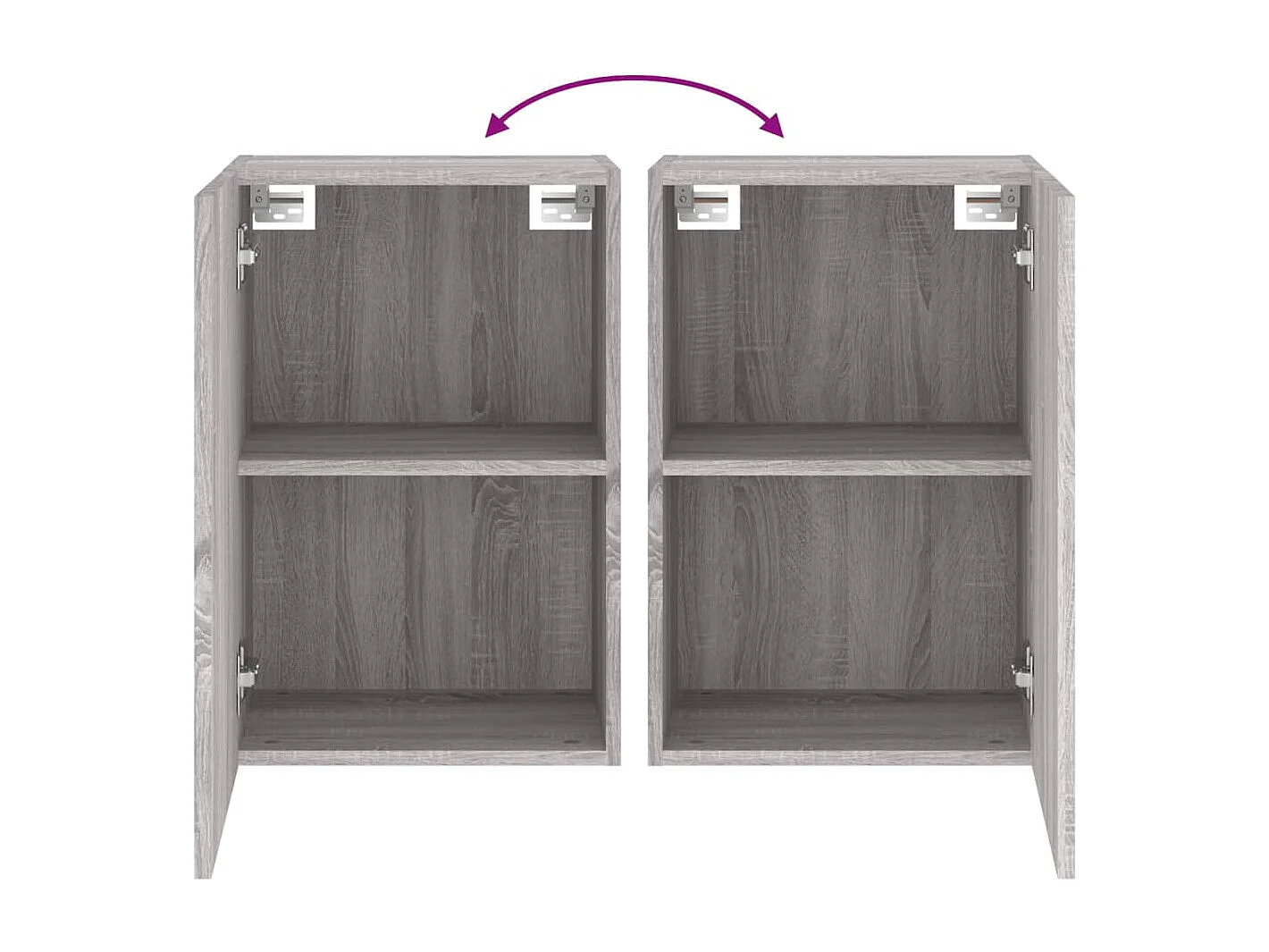 Móveis parede TV 2pcs 40,5x30x60 cm deriv. madeira cinza sonoma