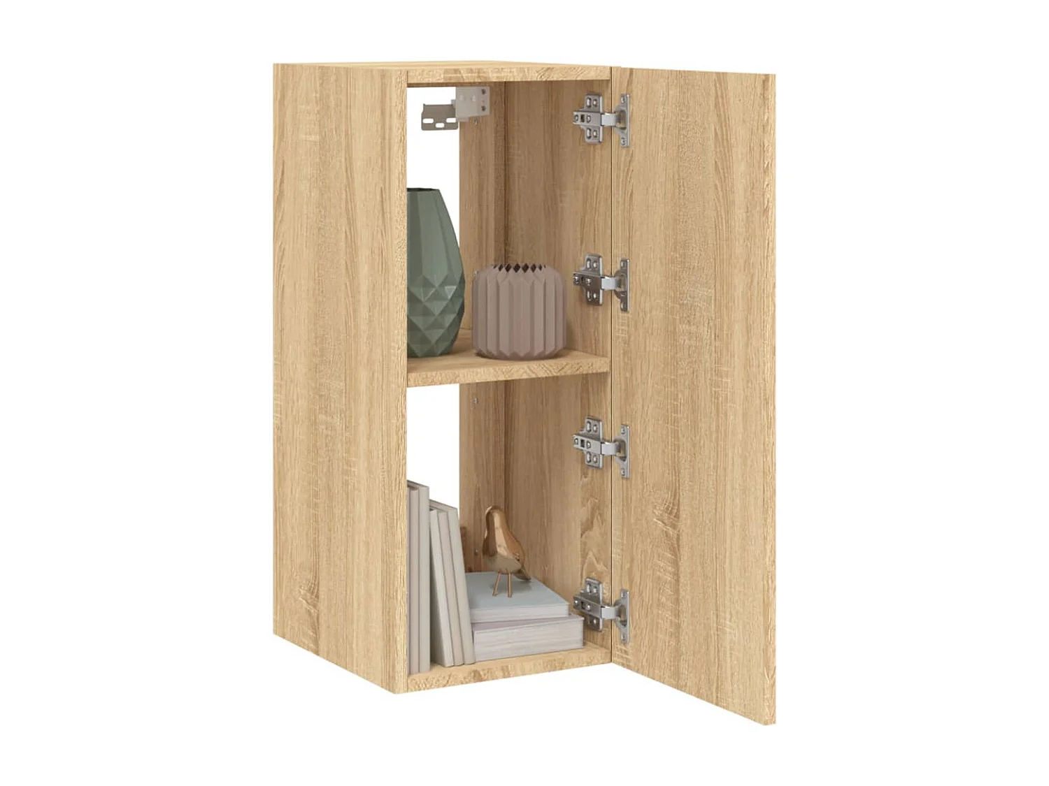 Meubles TV muraux lumières LED 2 pcs chêne sonoma 30,5x35x70 cm