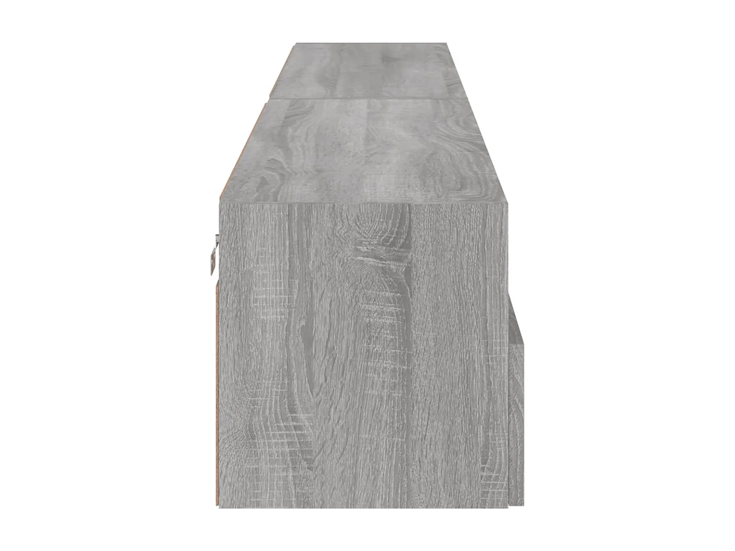 Mobili TV Muro 2pz Grigio Sonoma 100x30x30 cm Legno Multistrato
