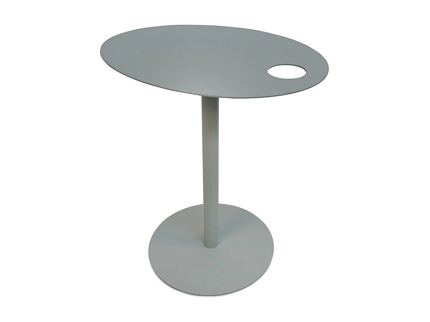 Table d'Appoint Ovale en Métal "Melisa" 45cm Gris