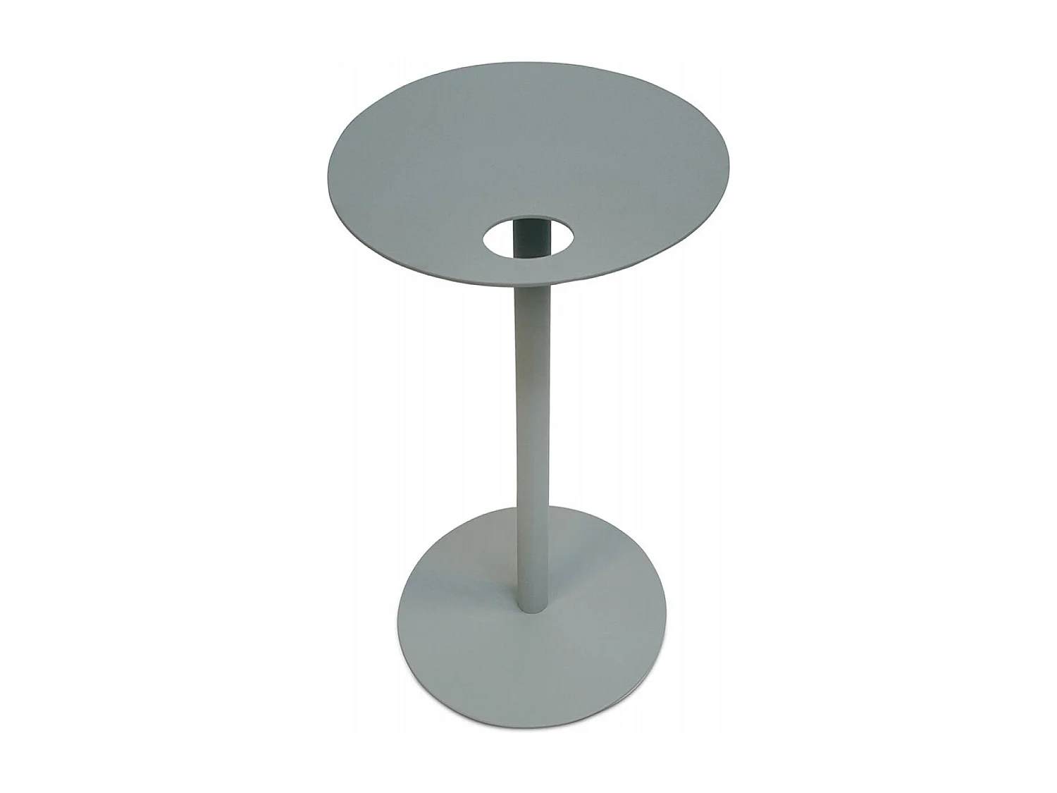 Table d'Appoint Ovale en Métal "Melisa" 45cm Gris