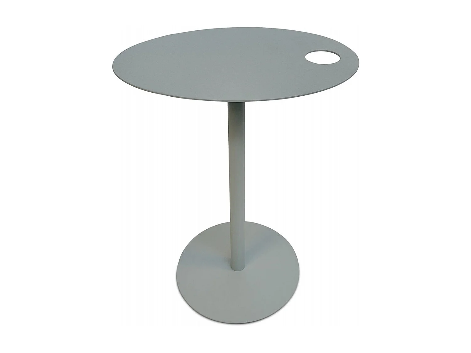 Table d'Appoint Ovale en Métal "Melisa" 45cm Gris