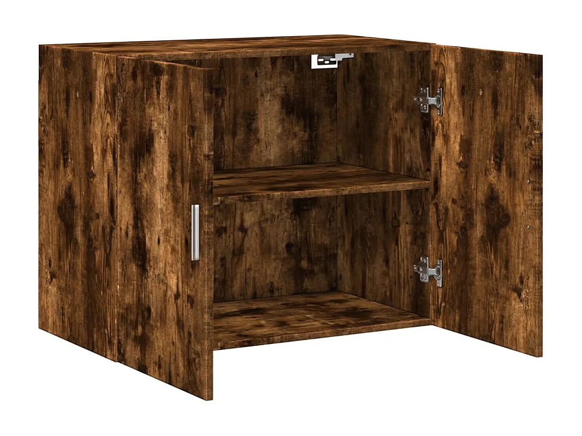 Mobile a Parete Rovere Fumo 80x42,5x64 cm in Legno Multistrato