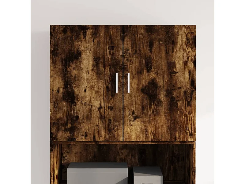 Mobile a Parete Rovere Fumo 80x42,5x64 cm in Legno Multistrato