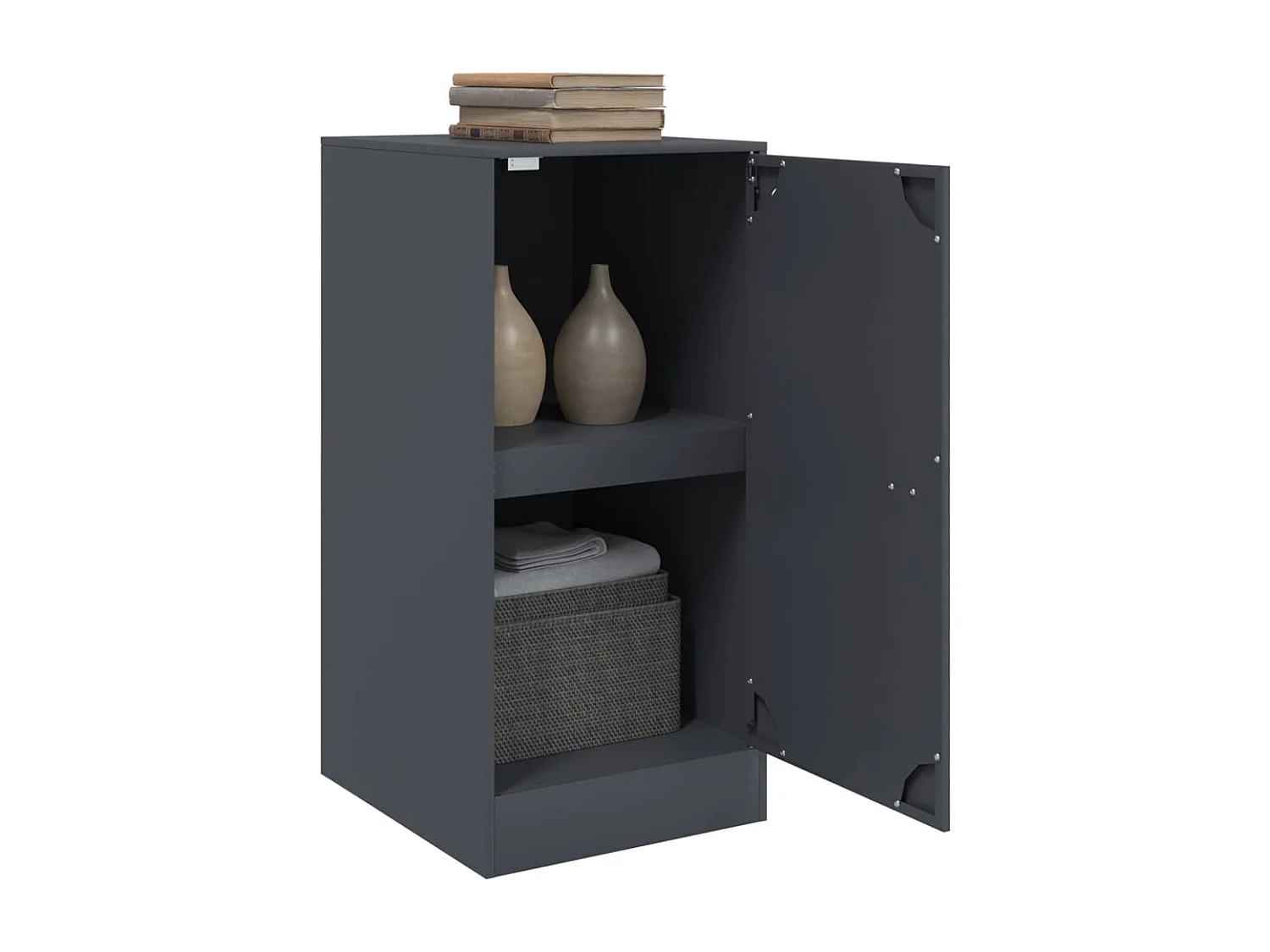 Buffet anthracite 34,5x39x73 cm acier