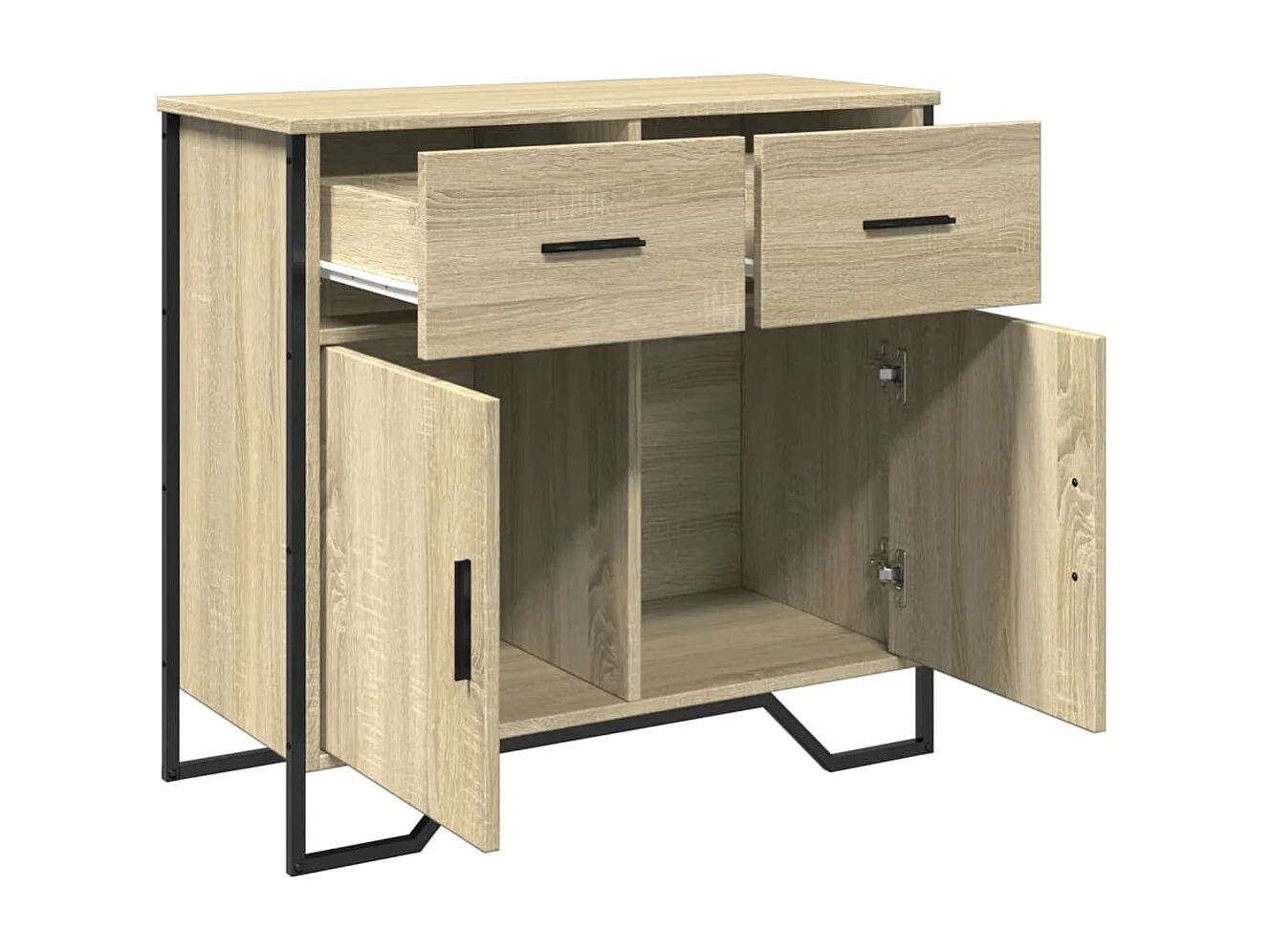 Buffet chêne sonoma 79,5x35,5x74,5 cm bois d'ingénierie