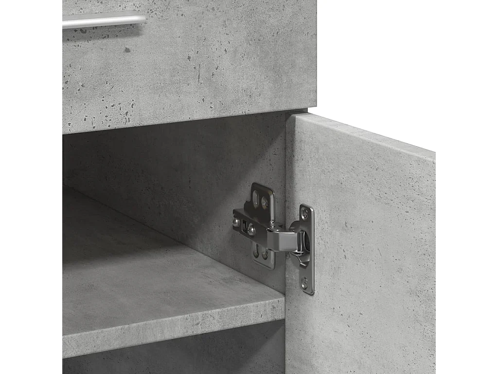 Buffet gris béton 80x42,5x93 cm bois d'ingénierie