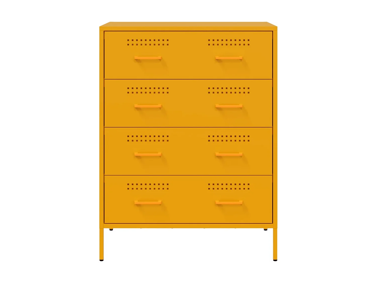 Credenza Giallo Senape 68x39x89 cm in Acciaio