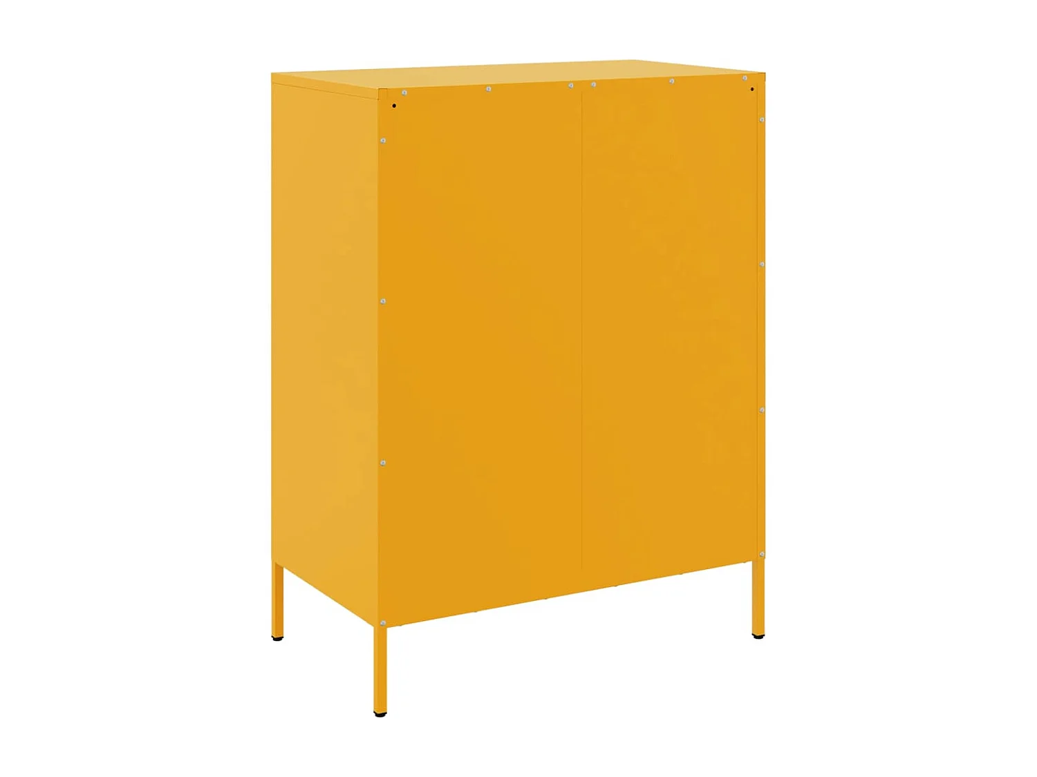 Buffet jaune moutarde 68x39x89 cm acier