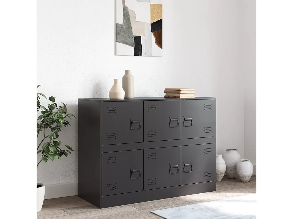 Sideboard Schwarz 99x39x73 cm Stahl