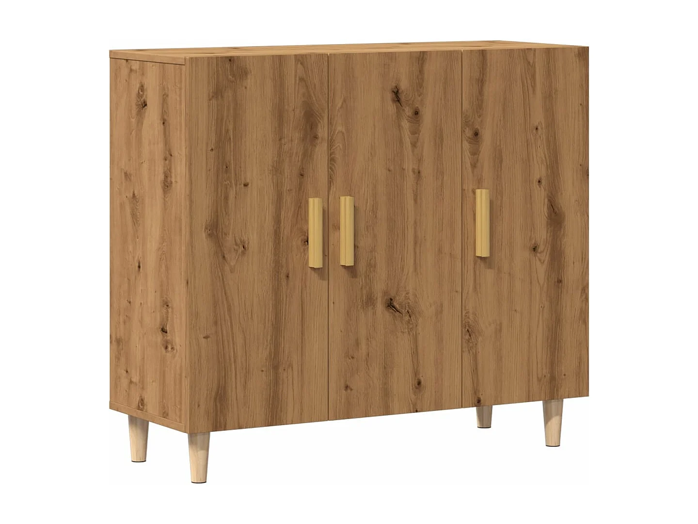 Aparador de madera de ingeniería roble artisan 90x34x80 cm