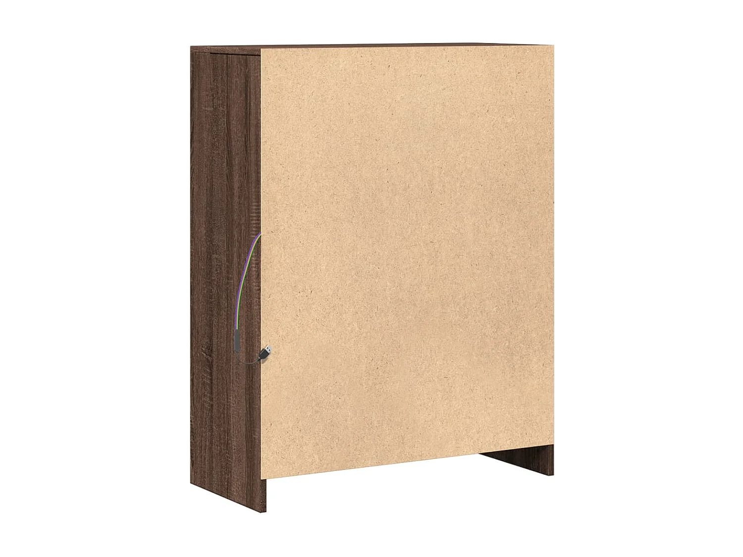 LED-Sideboard Braun Eichen-Optik 77x34x100 cm Holzwerkstoff