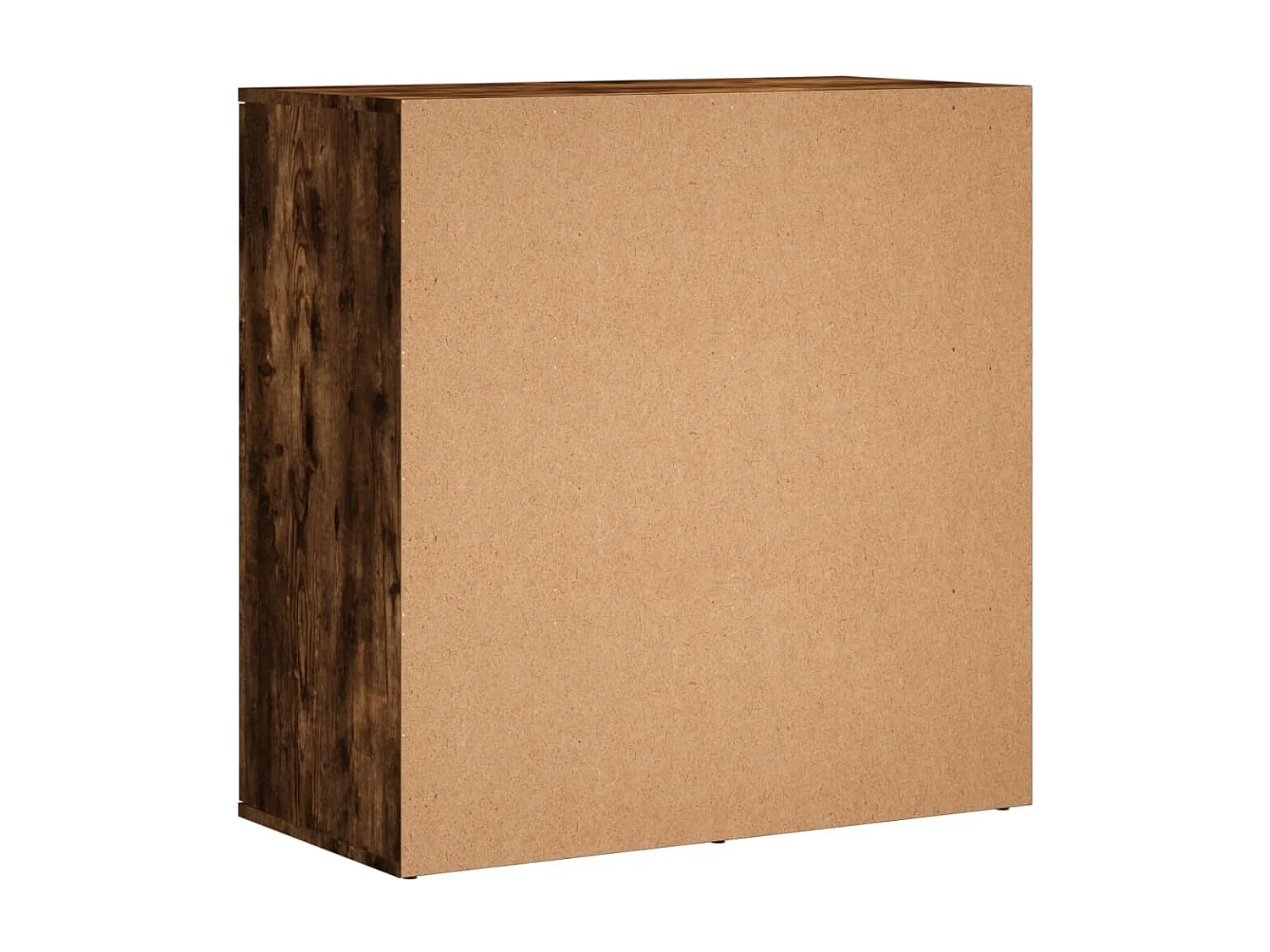 Credenze 2 pz Rovere Fumo 79x38x80 cm in Legno Multistrato