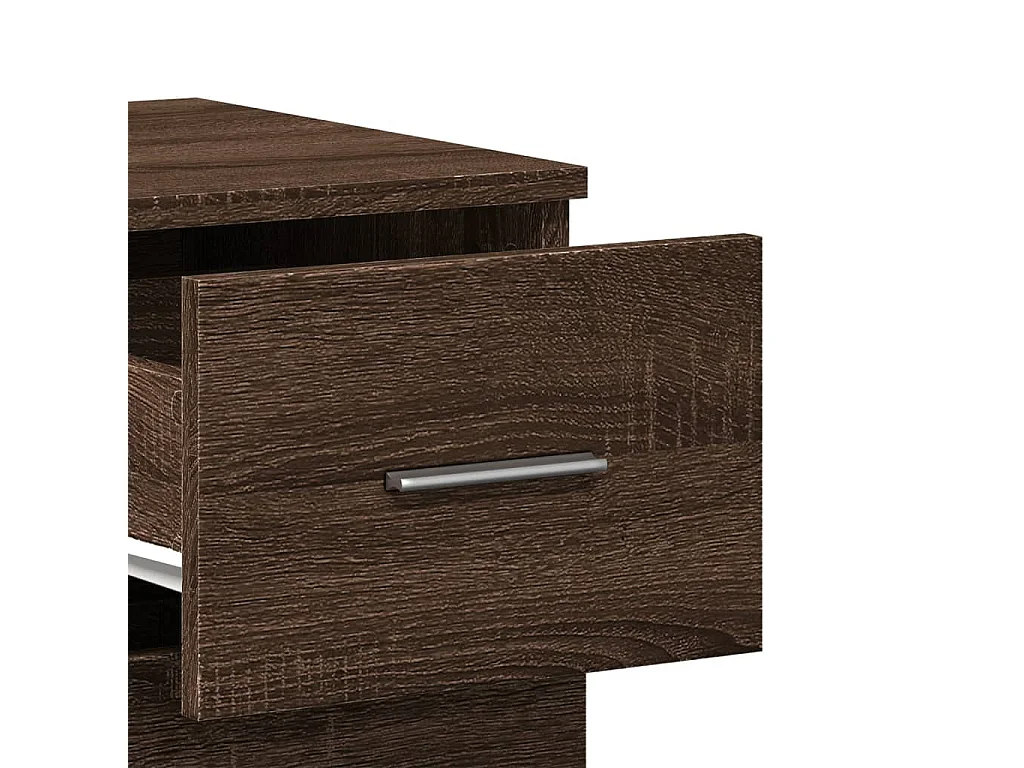 Sideboard Braun Eichen-Optik 59x39x80 cm Holzwerkstoff